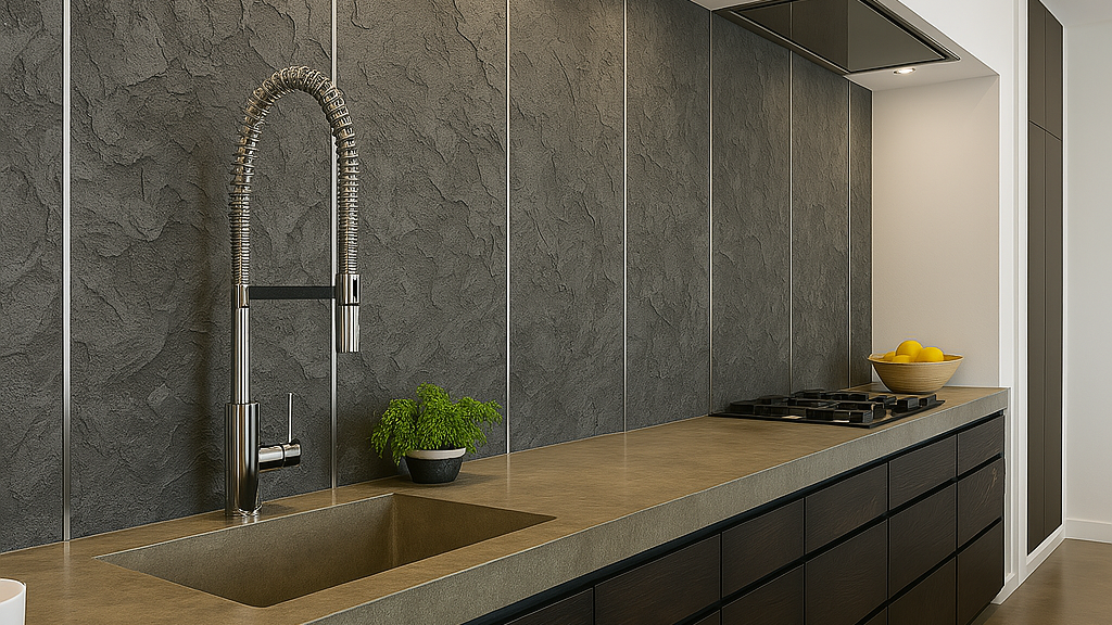 Microcement finish in Kitchen - Vaughan, King city